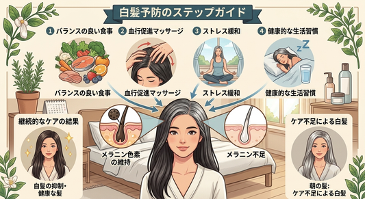 白髪予防〜髪の色素を守るケアと生活習慣