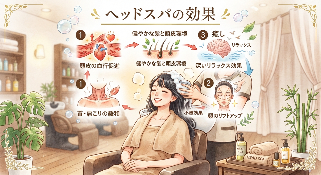 ヘッドスパの効果〜髪と心身が喜ぶ10の変化