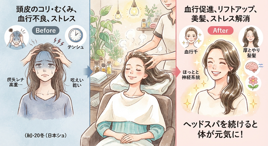 ヘッドスパを続けると体が変わる〜知られざるからだの変化