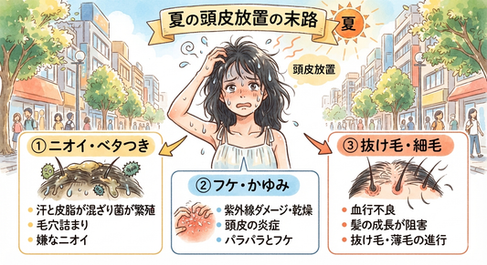 夏の頭皮を放置するとどうなる？今すぐケアすべき理由