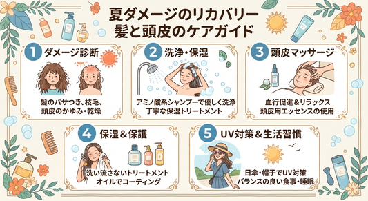 夏ダメージのリカバリー｜髪と頭皮のケアガイド