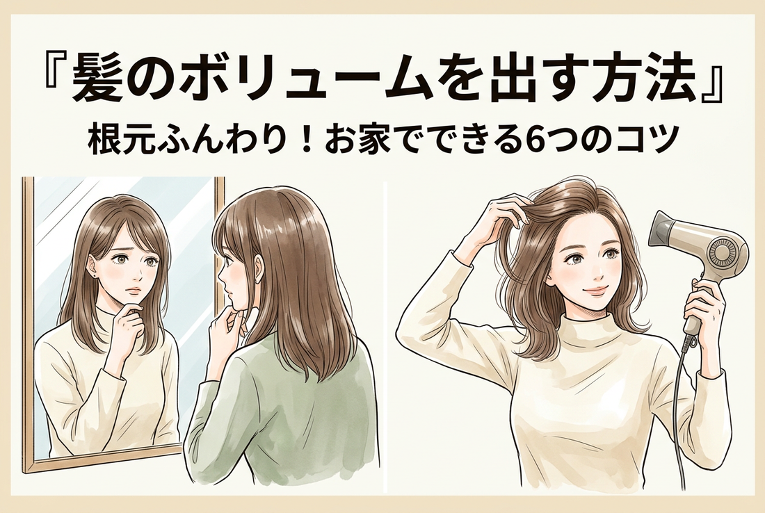 髪の毛のボリュームを出す方法！？根元ふんわり、お家でできる6つのコツ✨
