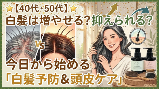 ⭐【40代・50代】白髪は増やせる？抑えられる？今日から始める「白髪予防＆頭皮ケア」完全ガイド⭐