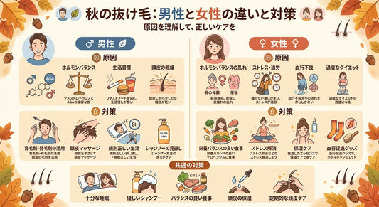 男性と女性で違う？秋の抜け毛の原因と対策