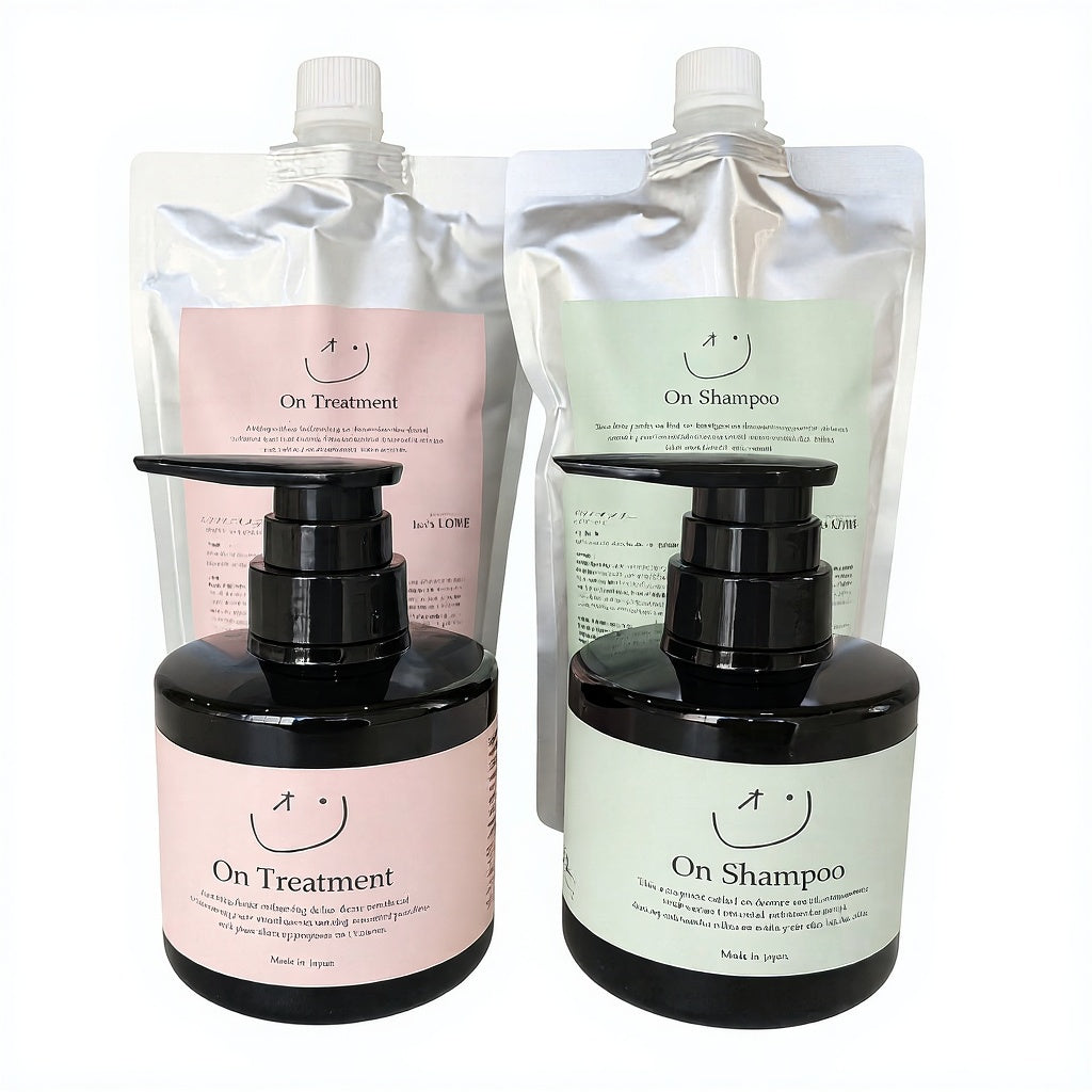 色落ちしない、という答え。【セット販売】ONシャンプー300ml×1　500ml×1　ONトリートメント300ｇ×1　500ｇ×1
